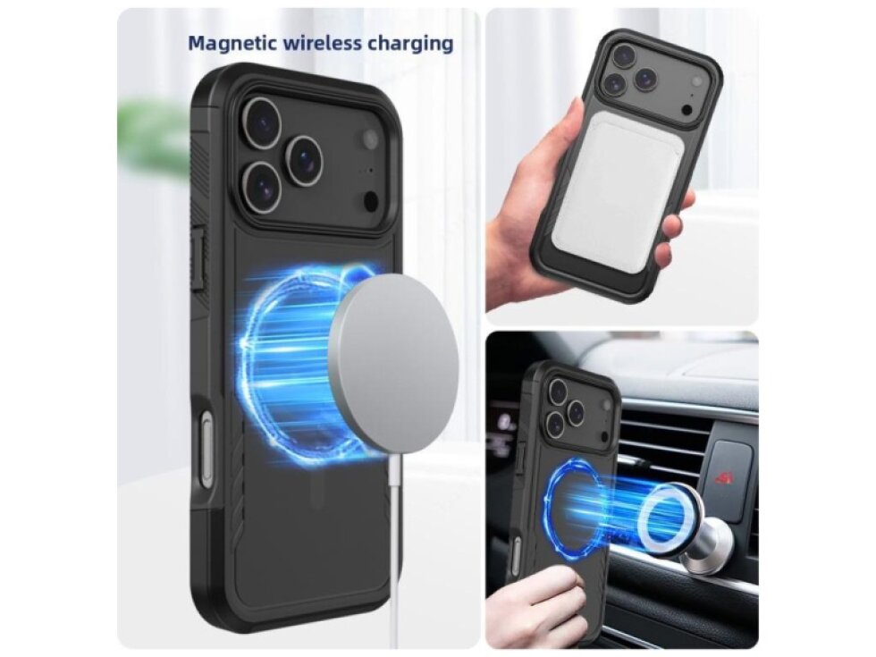 Kryt iPhone 17 Pro MagSafe Shockproof matný čierny