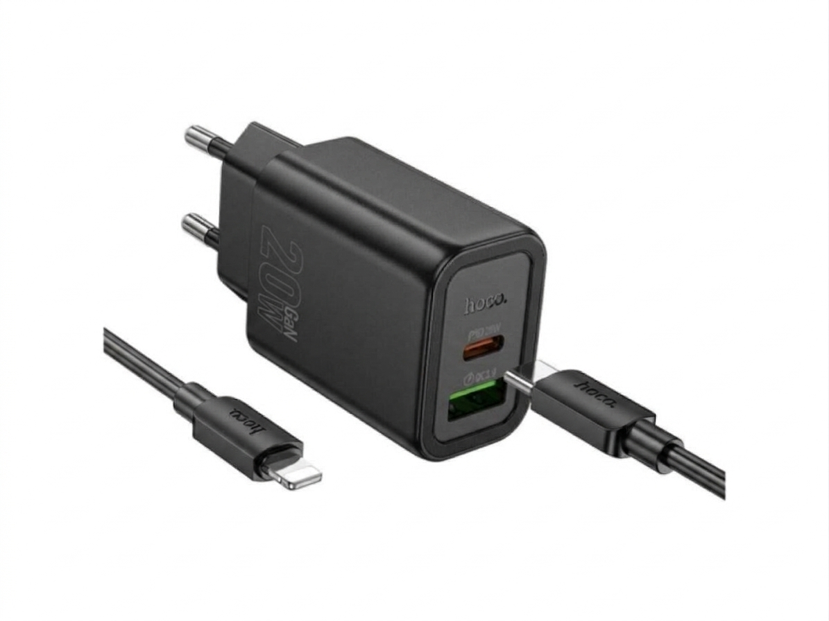 Hoco N61 sieťová nabíjačka USB A + Typ C + kabel Typ C / Typ C PD QC3.0 3A 20W