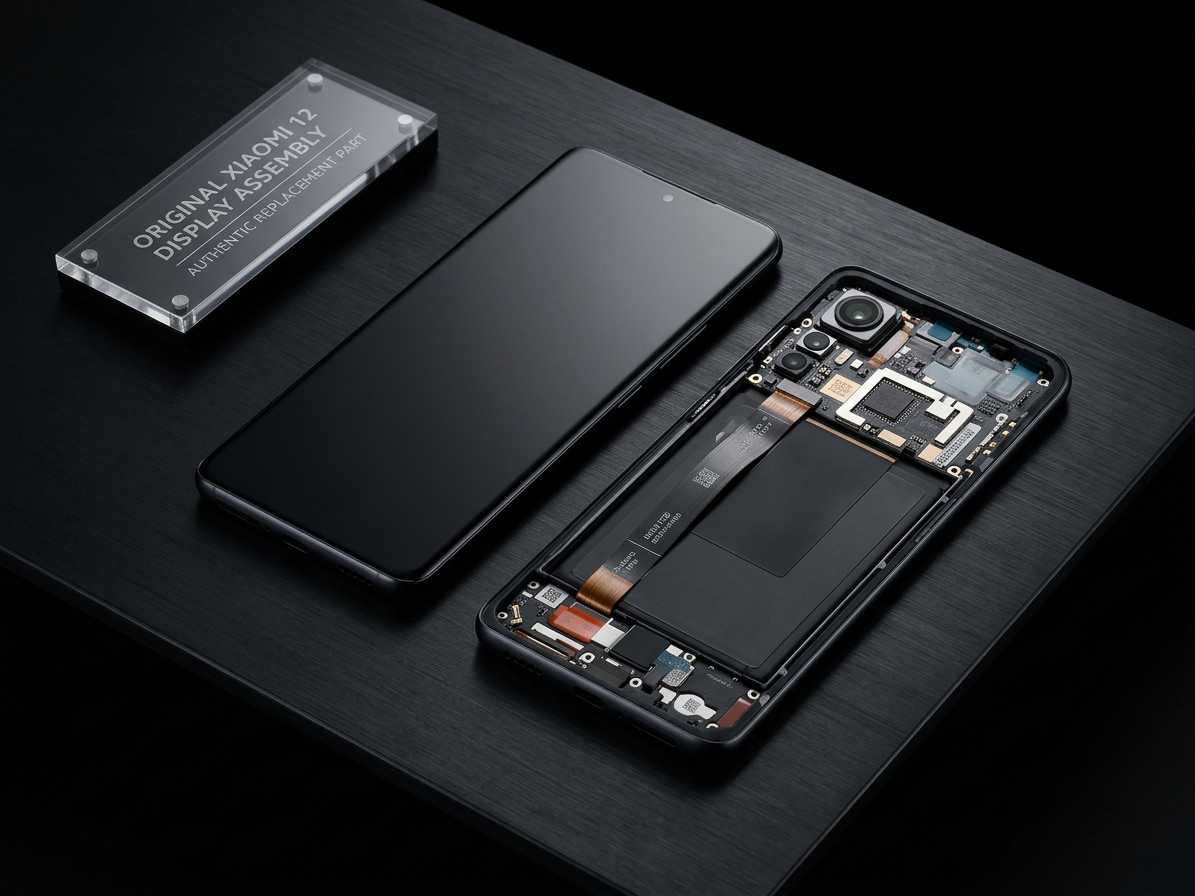 LCD Displej + Dotykové sklo + Rám Xiaomi 12 (2022) čierna farba - Service Pack