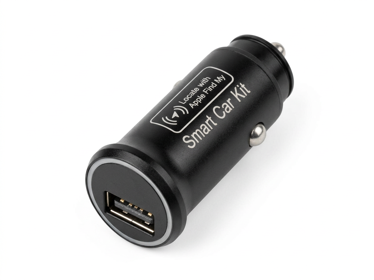 2 v 1 Mini nabíjačka do auta AP200 USB / Type-C so sledovaním polohy pre Apple Find My iOS