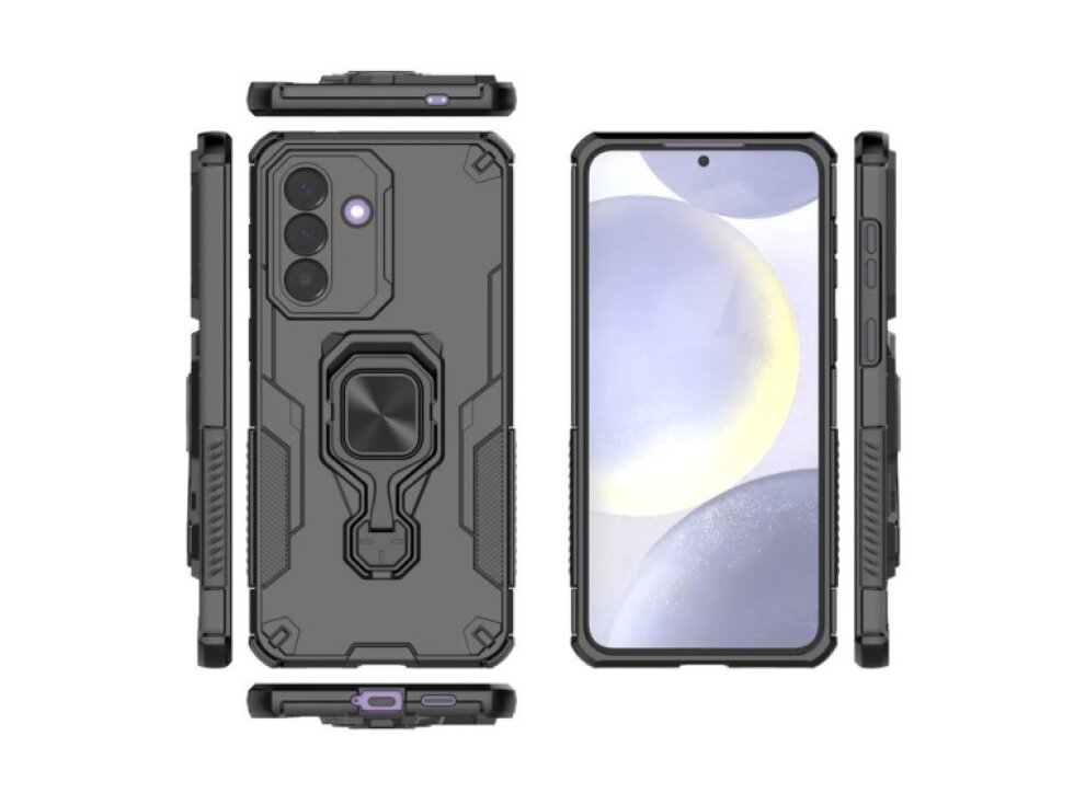 Kryt pre Samsung Galaxy A57 5G s kovovým stojanom čierny