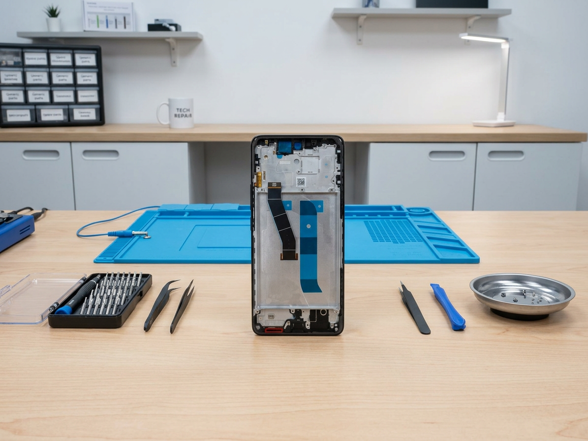 LCD Displej + Dotykové sklo + Rám Xiaomi Redmi Note 15 4G (2025) BLACK - Originál Service pack