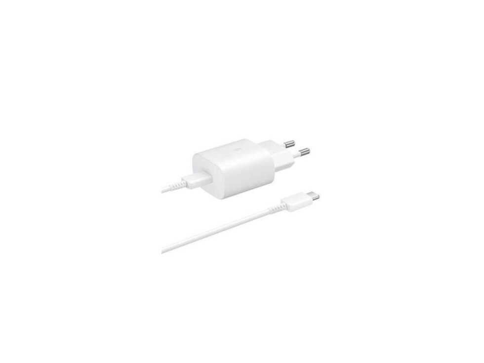 25W Cestovná nabíjačka Samsung EP-TA800EWE + EP-DA905BWE USB-C/USB-C biela farba