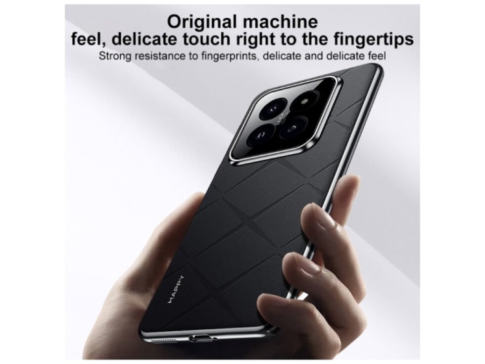 Kryt Xiaomi 17 z PU kože a PC – biely