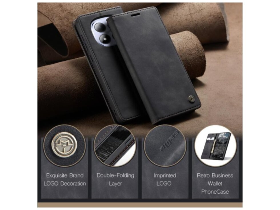 Knižkové puzdro Xiaomi Redmi Note 15 Pro 4G CaseMe čierne