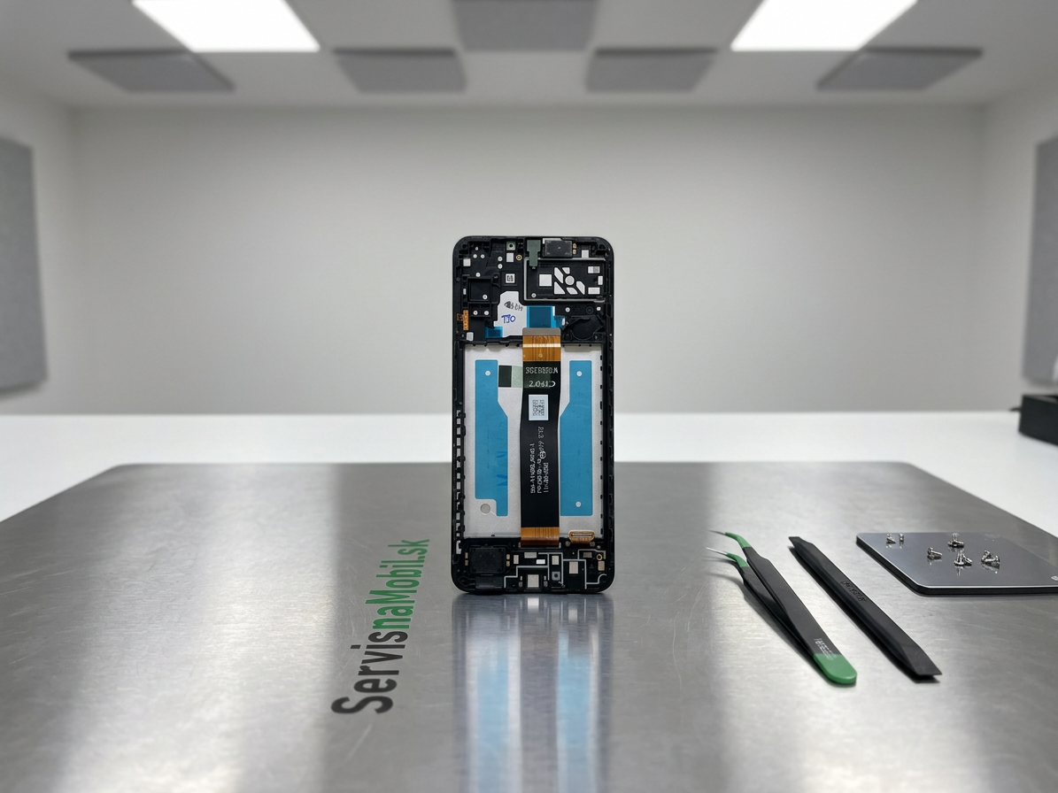 LCD Displej + Dotykové sklo + Rám Samsung Galaxy A04s Čierna farba - ORI