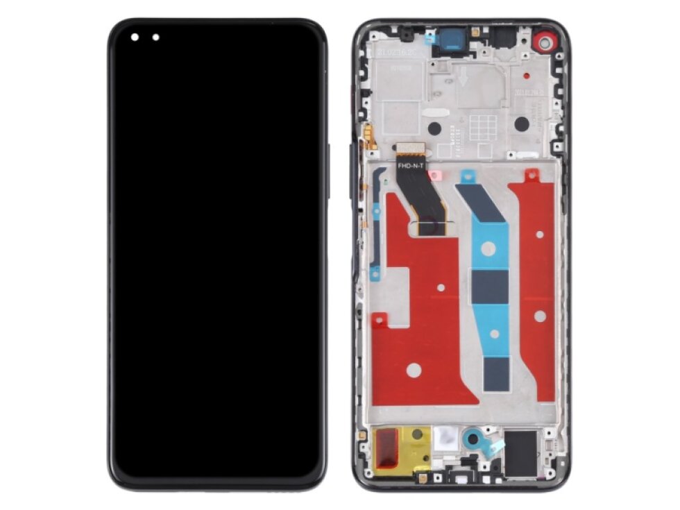 LCD Displej + Dotykové sklo + Rám Huawei Nova 8i čierna farba