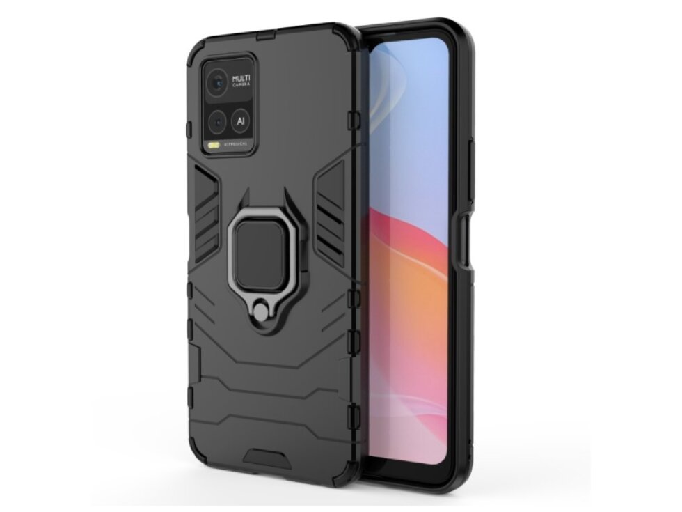 Kryt pre Vivo Y21 Shockproof s držiakom čierny