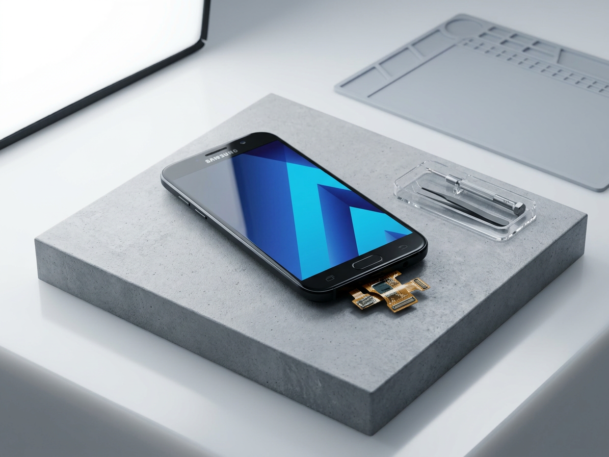 LCD displej a dotyková plocha OEM Samsung Galaxy A3 (2017) A320 čierna farba