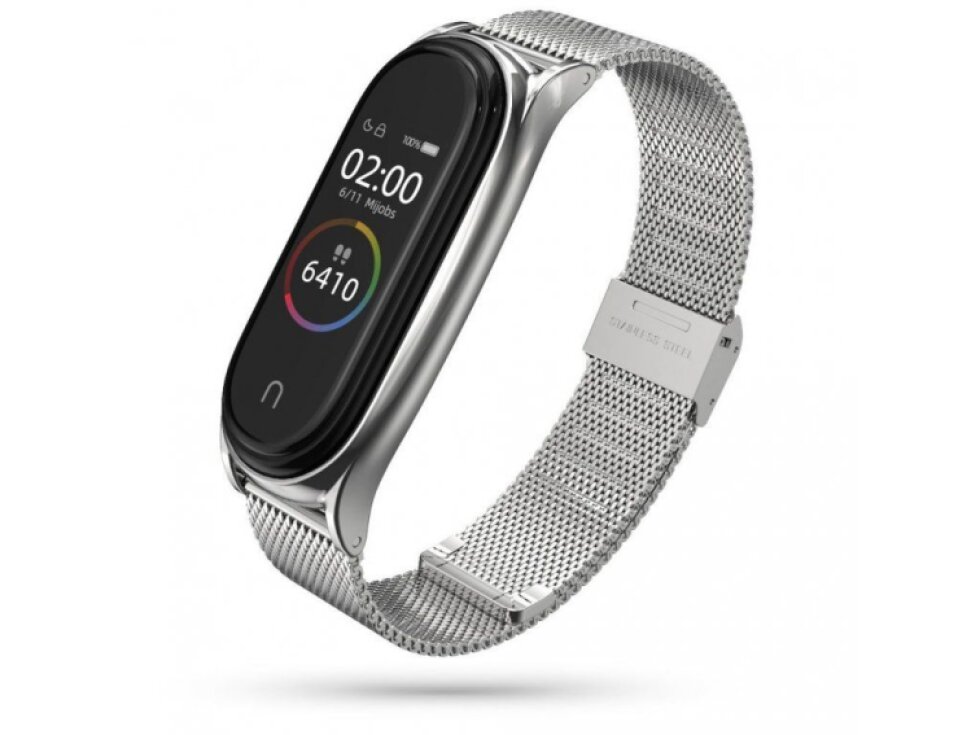 Remienok na hodinky pre Xiaomi Mi Smart Band 5 / 6 / strieborná farba