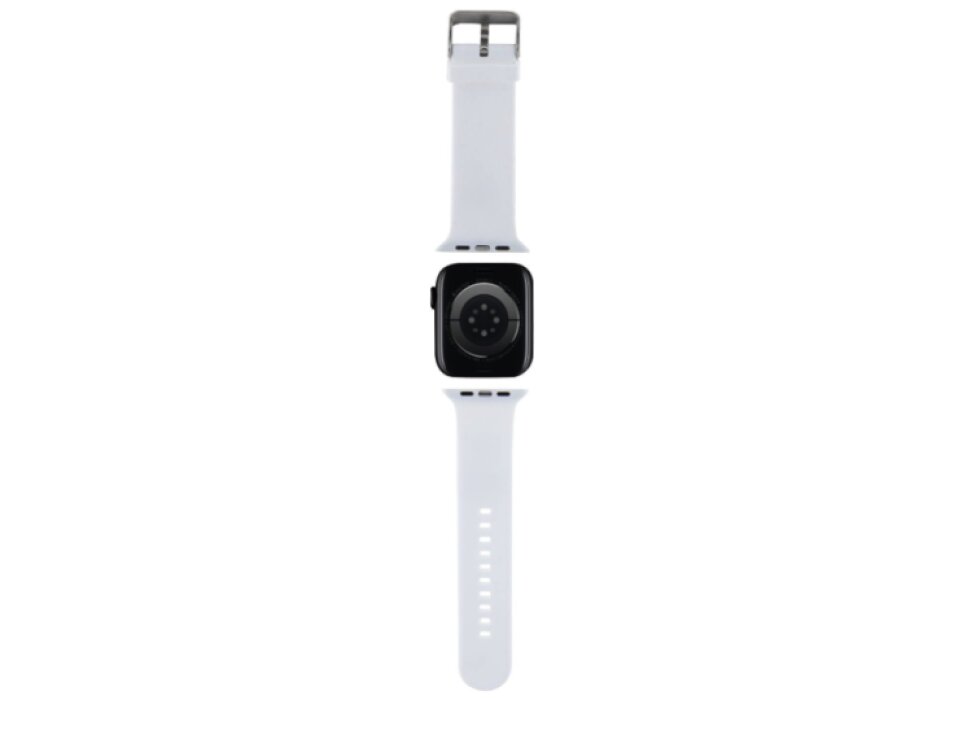 Karl Lagerfeld Karl and Choupette Head Remienok na hodinky Apple Watch 42 / 44 / 45 / 46 / 49mm biela farba