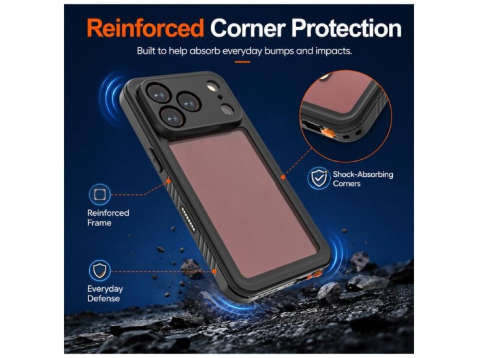 Kryt iPhone 18 Pro RedPepper Waterproof čierny