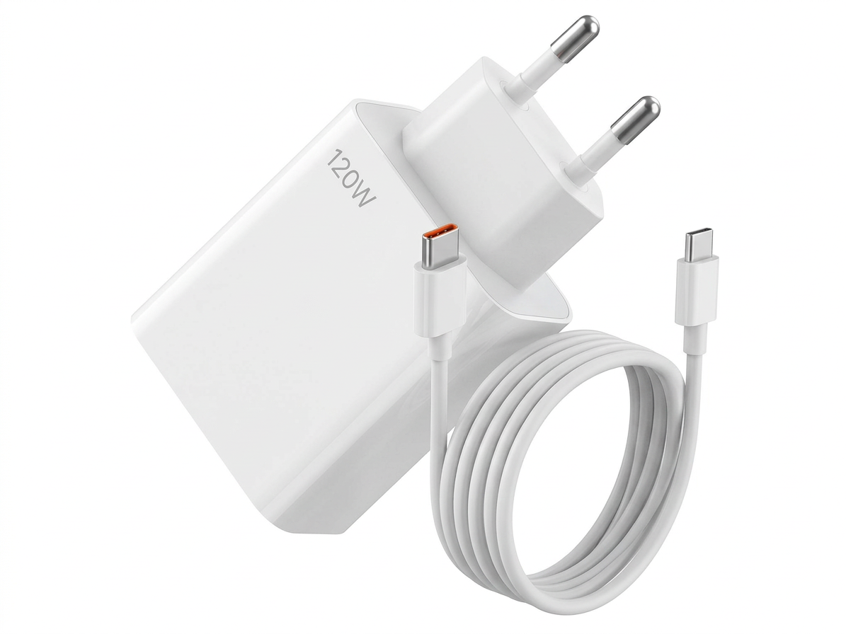 120W rýchlonabíjačka s káblom Typ-C pre Xiaomi biela farba