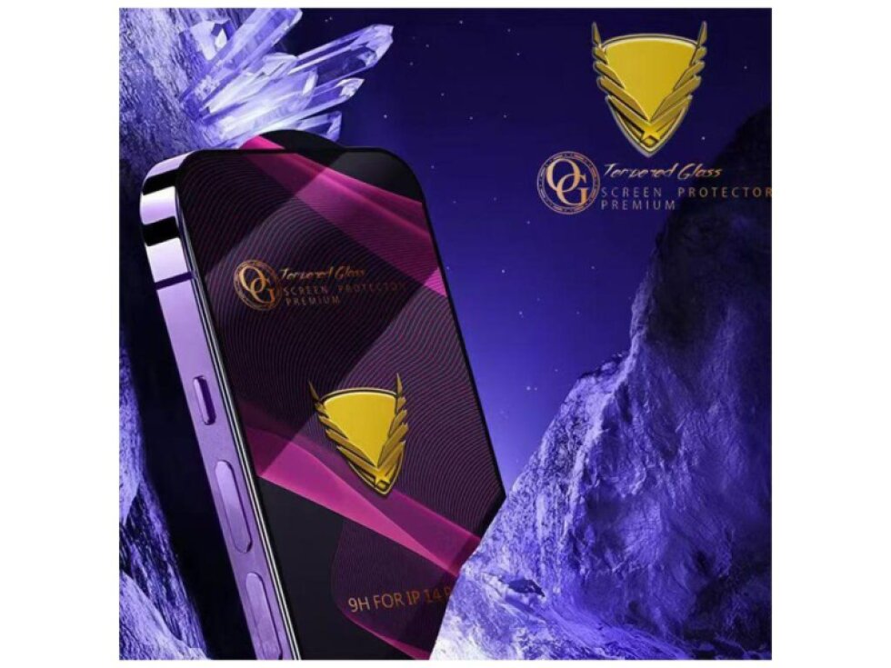 Tvrdené sklo iPhone Duo vonkajší displej – OG Purple, HD, antistatické, vysokohlinité