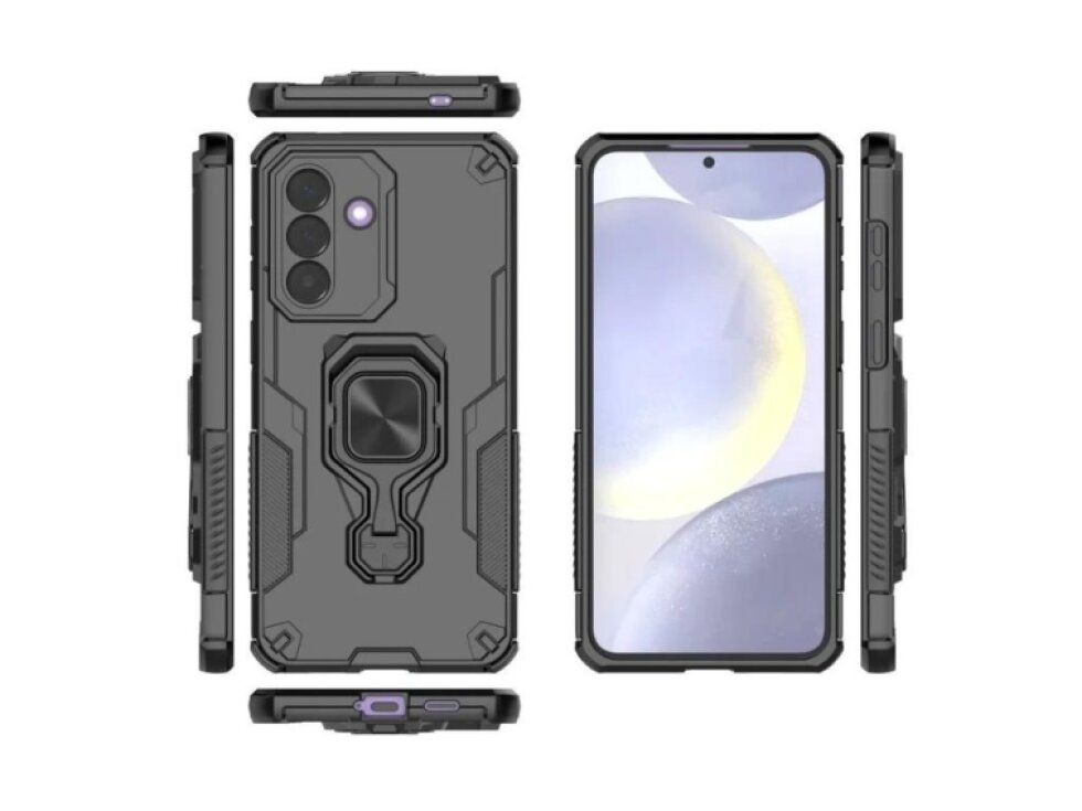 Kryt Samsung Galaxy A57 5G WANLONFENG so stojanom čierny