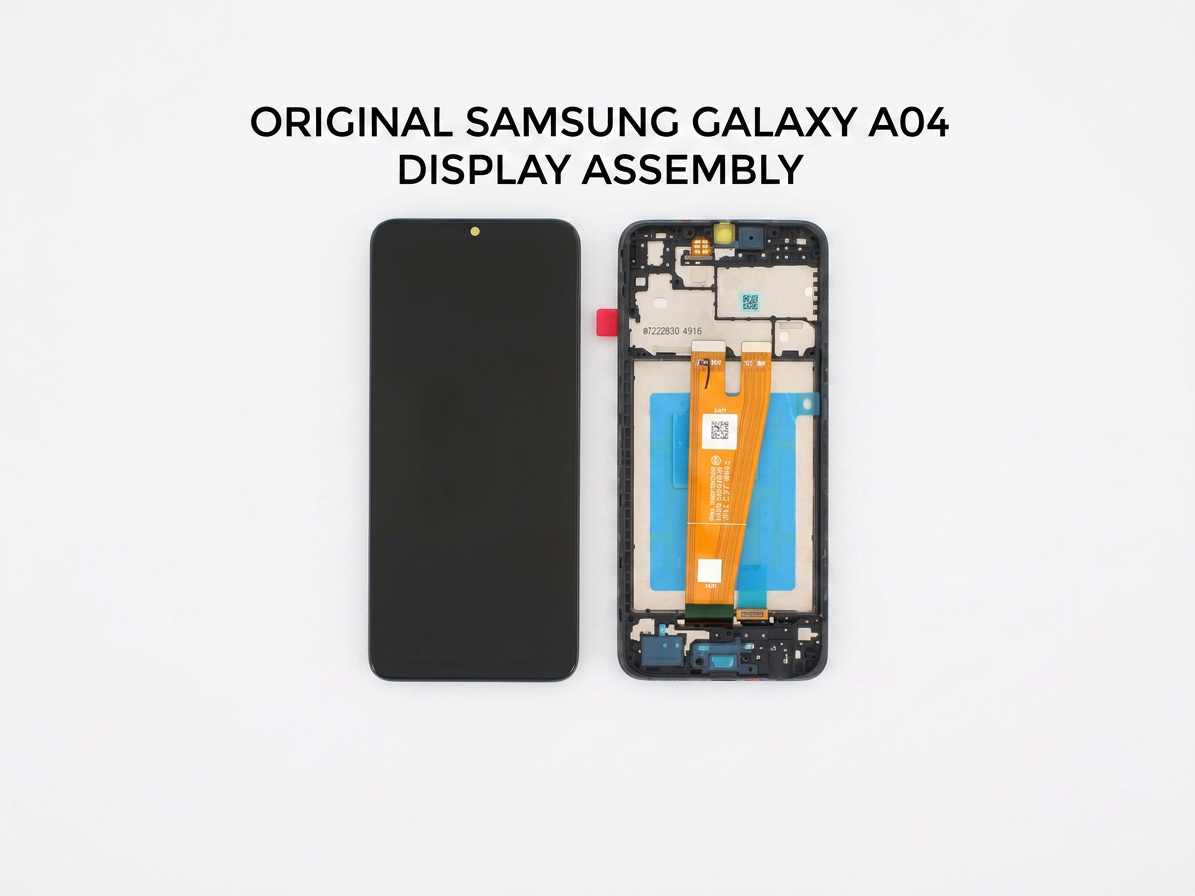 LCD Displej + Dotykové sklo + Rám Samsung Galaxy A04 A045 čierna farba - Originál Service Pack