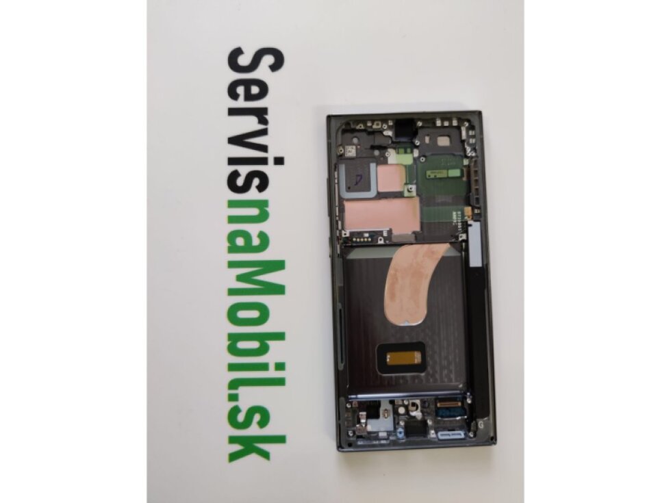 LCD Displej + Dotykové sklo + Rám Samsung Galaxy S23 Ultra 5G (2023) zelená farba - Originál Service pack REPASOVANÝ