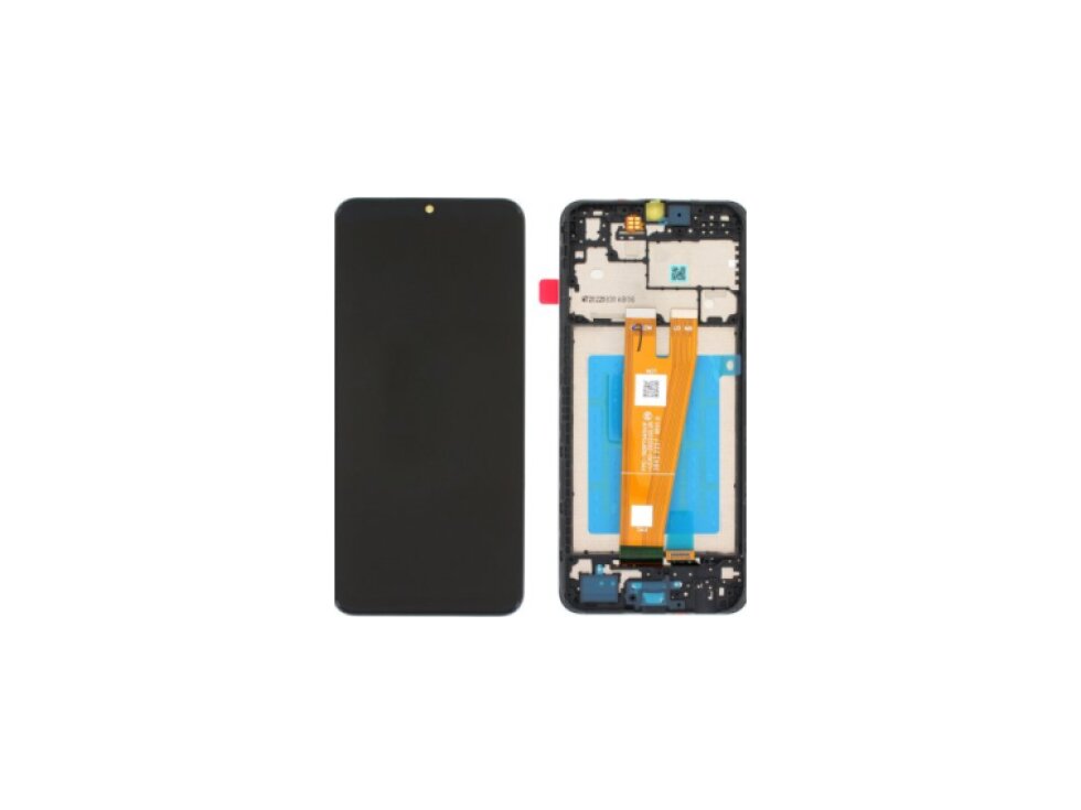 LCD Displej + Dotykové sklo + Rám Samsung Galaxy A04 A045 čierna farba - Originál Service Pack