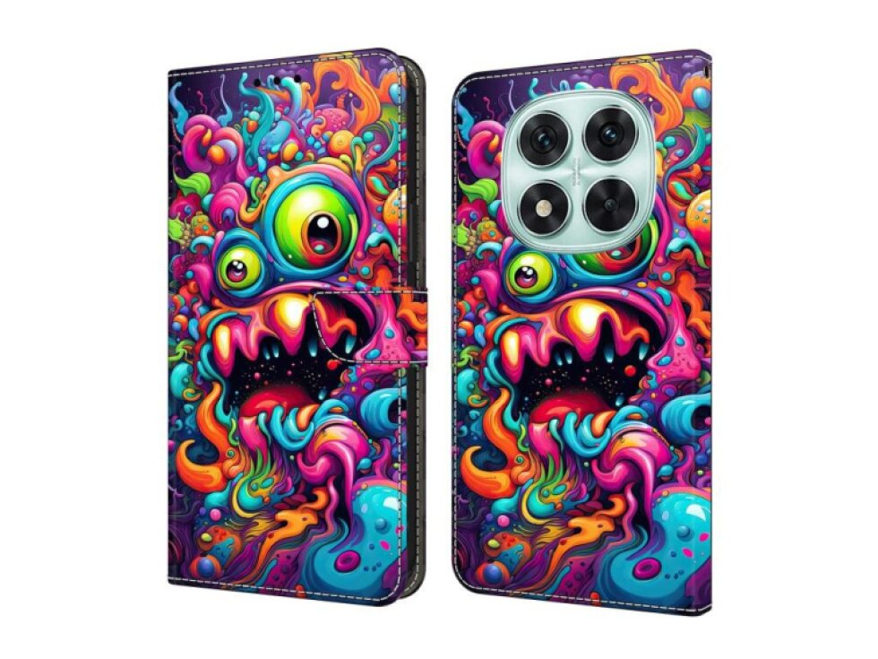 Knižkové puzdro Graffiti Monster pre Xiaomi Redmi Note 14 Pro 4G / 5G