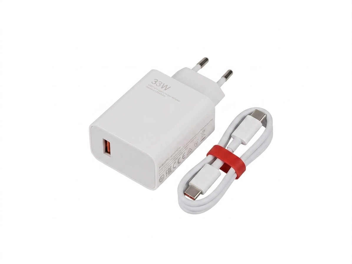 33W Cestovná nabíjačka Xiaomi MDY-11-EZ USB-A + USB-C kábel biela farba