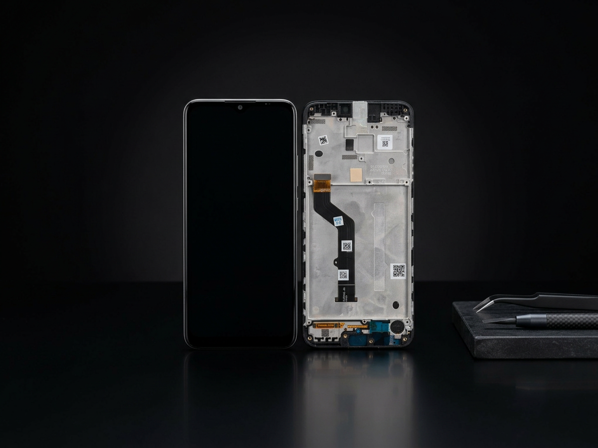 LCD Displej + dotykové sklo + rám Motorola Moto E7 Plus čierna farba