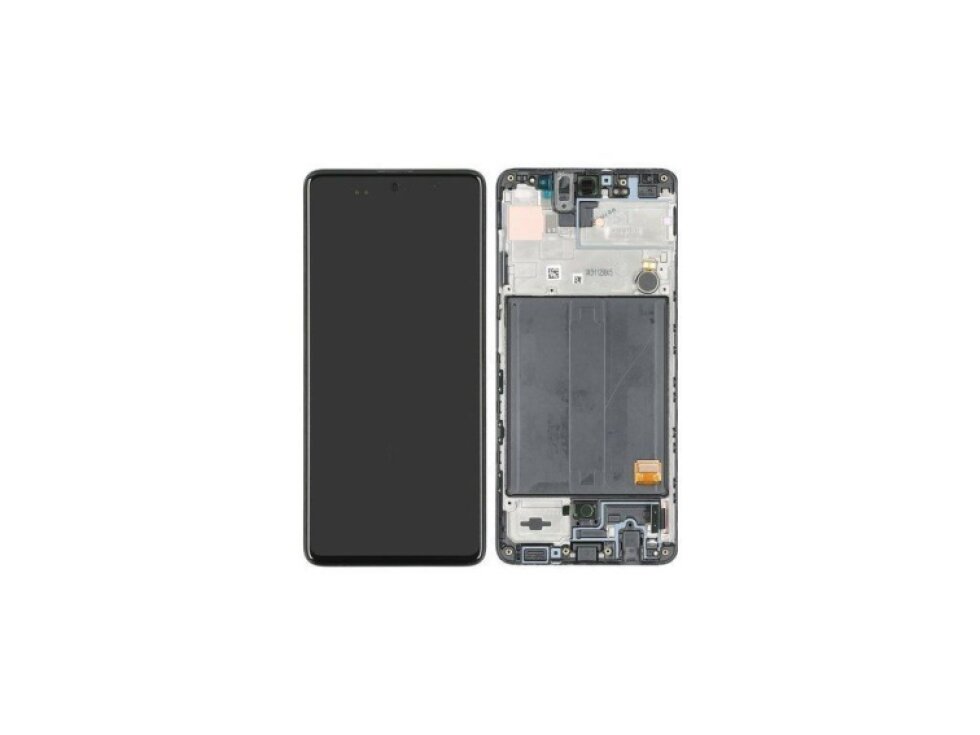 LCD Displej + Dotykové sklo + rám Samsung Galaxy A51 - originál A515 čierna farba