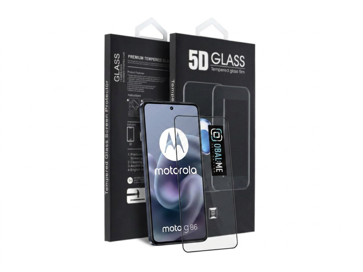 5D Ochranné tvrdené sklo pre Motorola Moto G86 / G86 Power – Black (Full Glue)