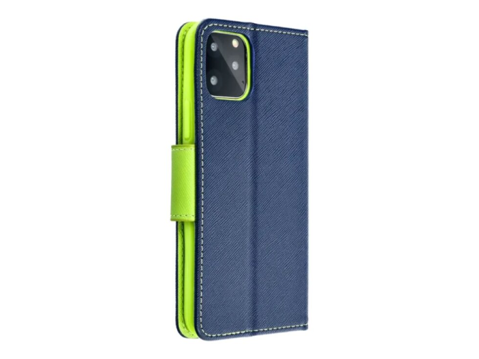Fancy Book knižkové puzdro Samsung Galaxy A57 5G – tmavomodrá/limetková