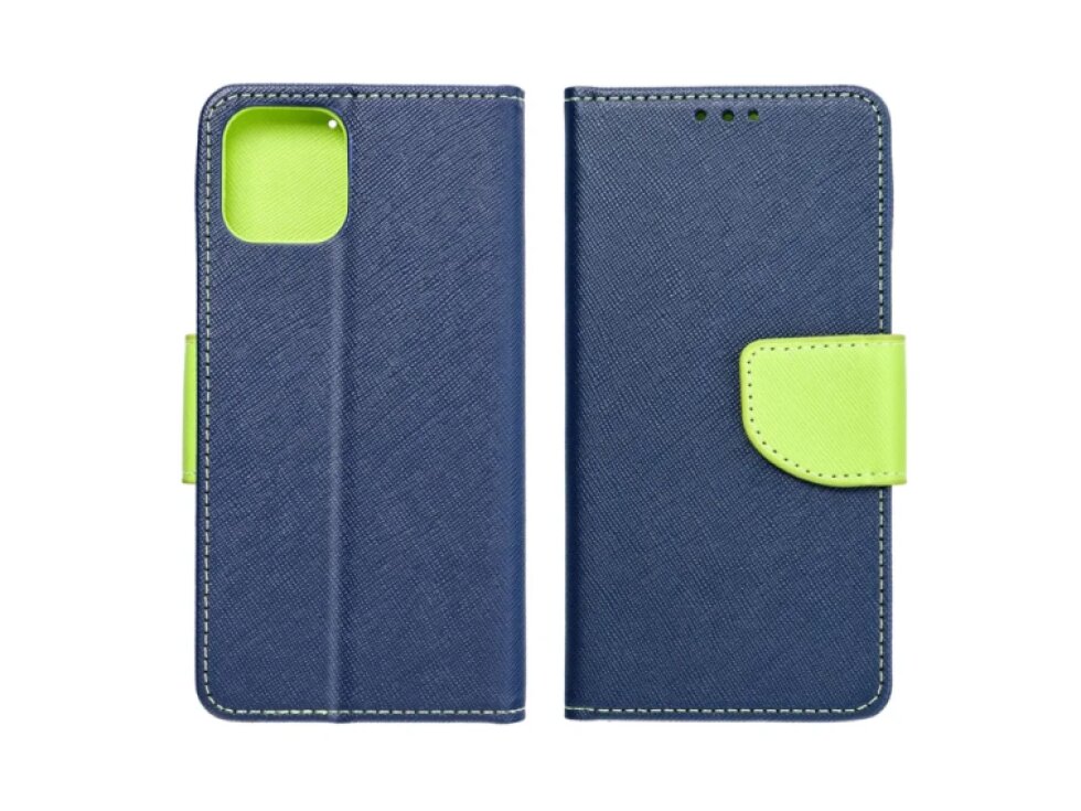 Fancy Book knižkové puzdro Samsung Galaxy A57 5G – tmavomodrá/limetková