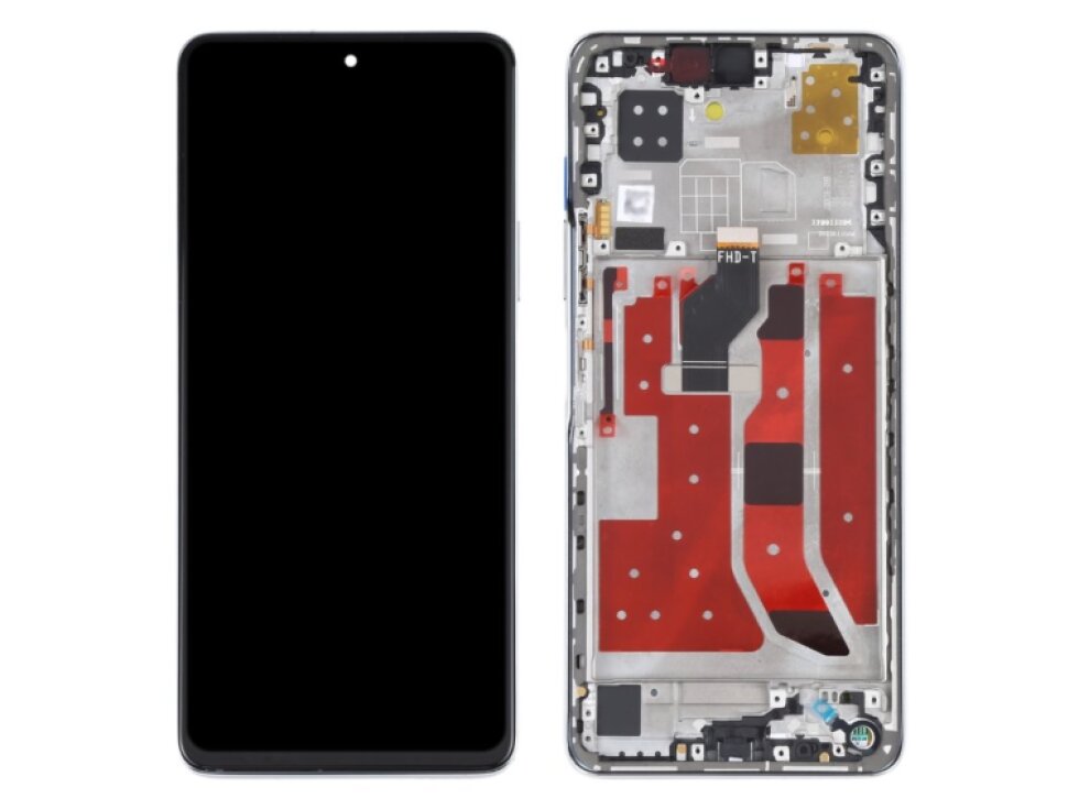 LCD Displej + Dotykové sklo + rám Huawei Nova 9 SE strieborná farba
