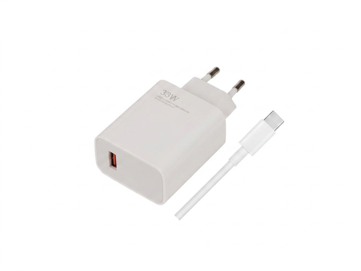 33W Cestovná nabíjačka Xiaomi MDY-11-EZ USB-A + USB-C kábel biela farba