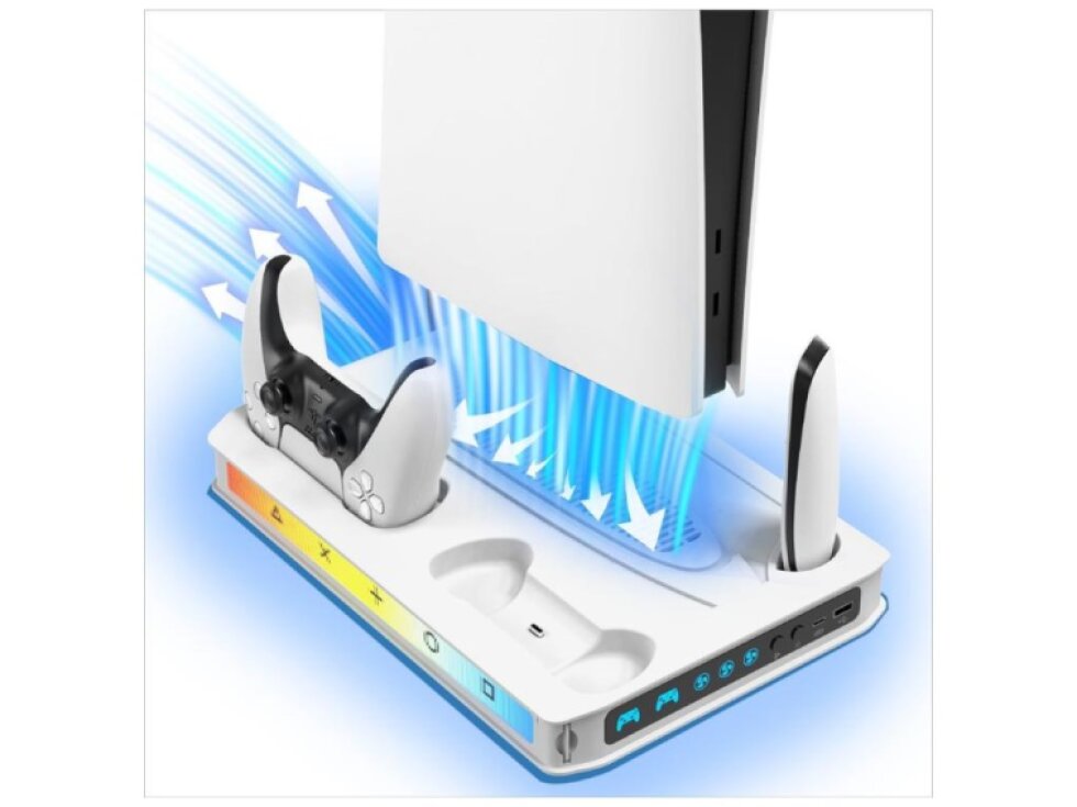 Chladiaca stanica Sony PlayStation 5 Pro / 5 Slim / 5 – White