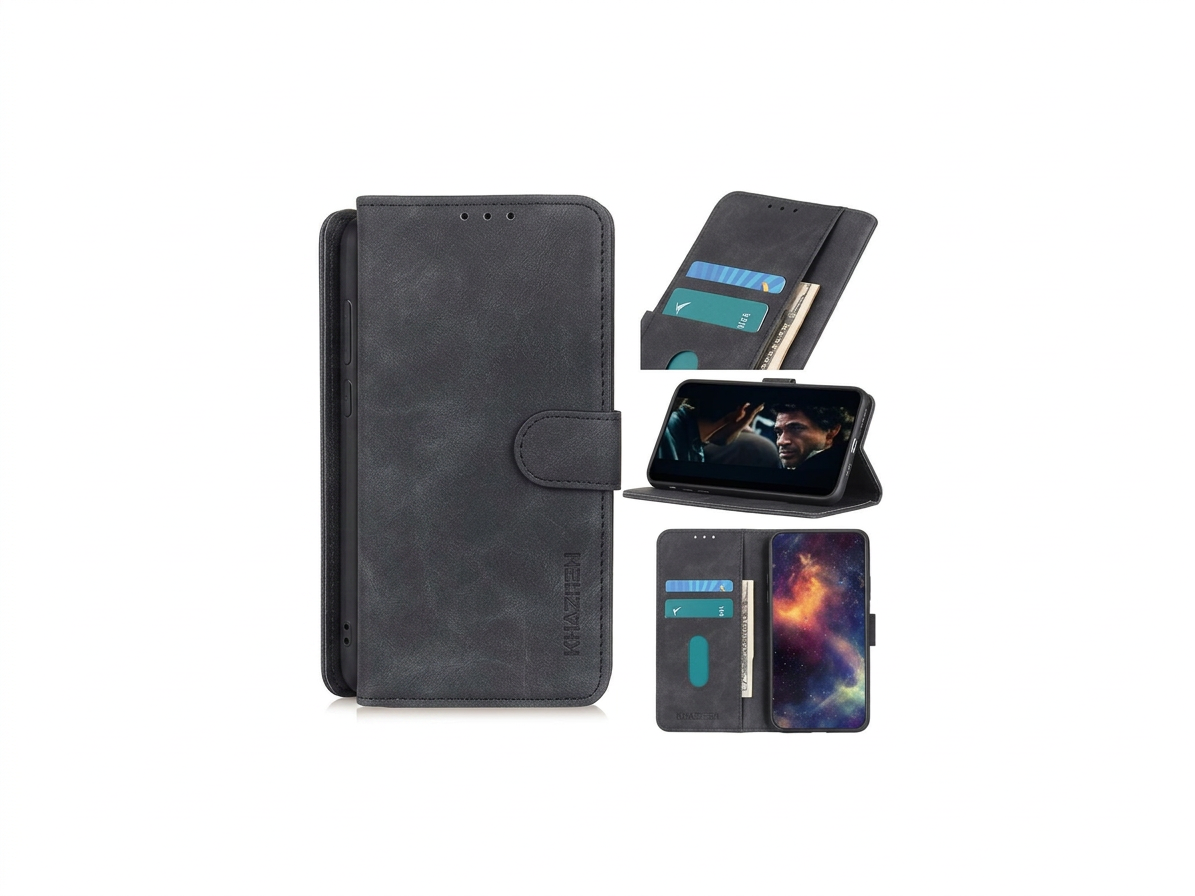 Knižkové puzdro Xiaomi Poco M3 / Redmi 9T čierna farba