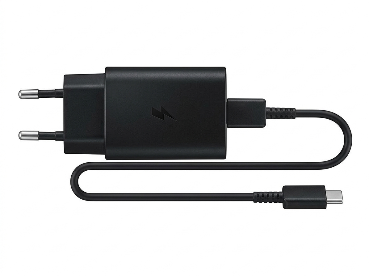 25W Cestovná nabíjačka Samsung EP-TA800EBE + EP-DA905BBE USB Typ C Čierna farba