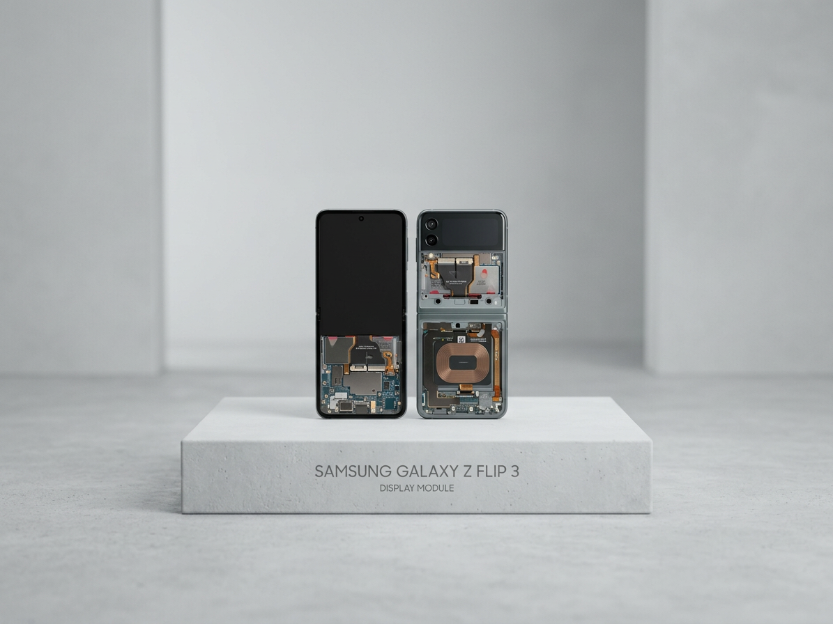 LCD displej + Dotykové sklo + rám Samsung Galaxy Z Flip 3 5G (2021) zelená farba - Service pack