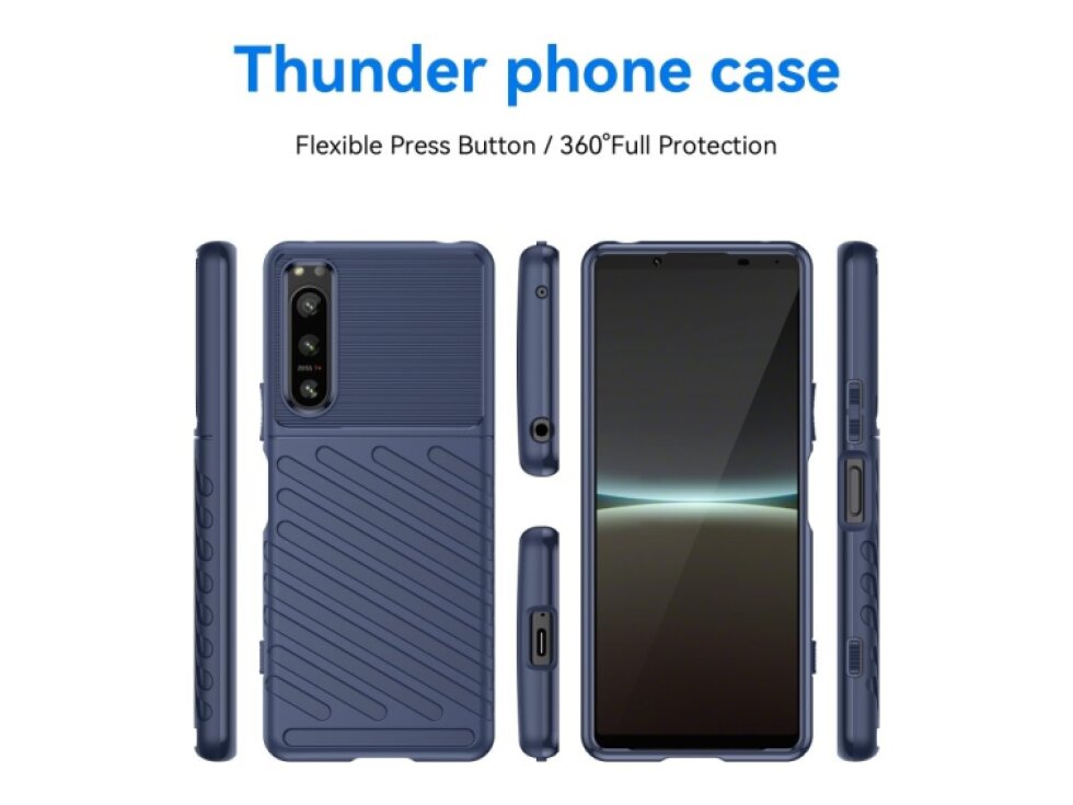 Kryt Sony Xperia 5 IV Thunderbolt odolný TPU – modrý