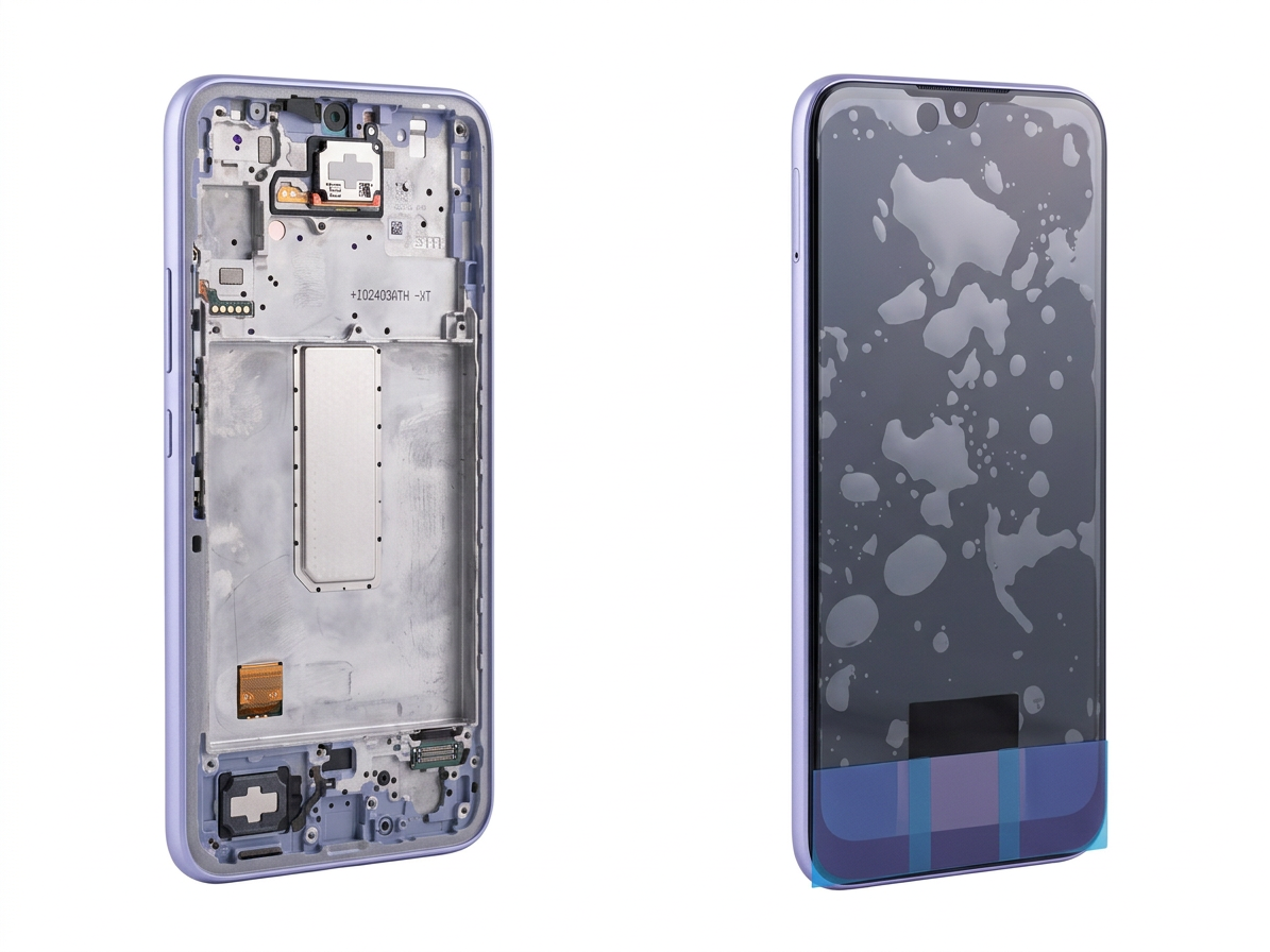 LCD Displej + Dotykové sklo + rám Samsung Galaxy A34 5G 2023 (SM-A346) fialová farba - Originál Service Pack