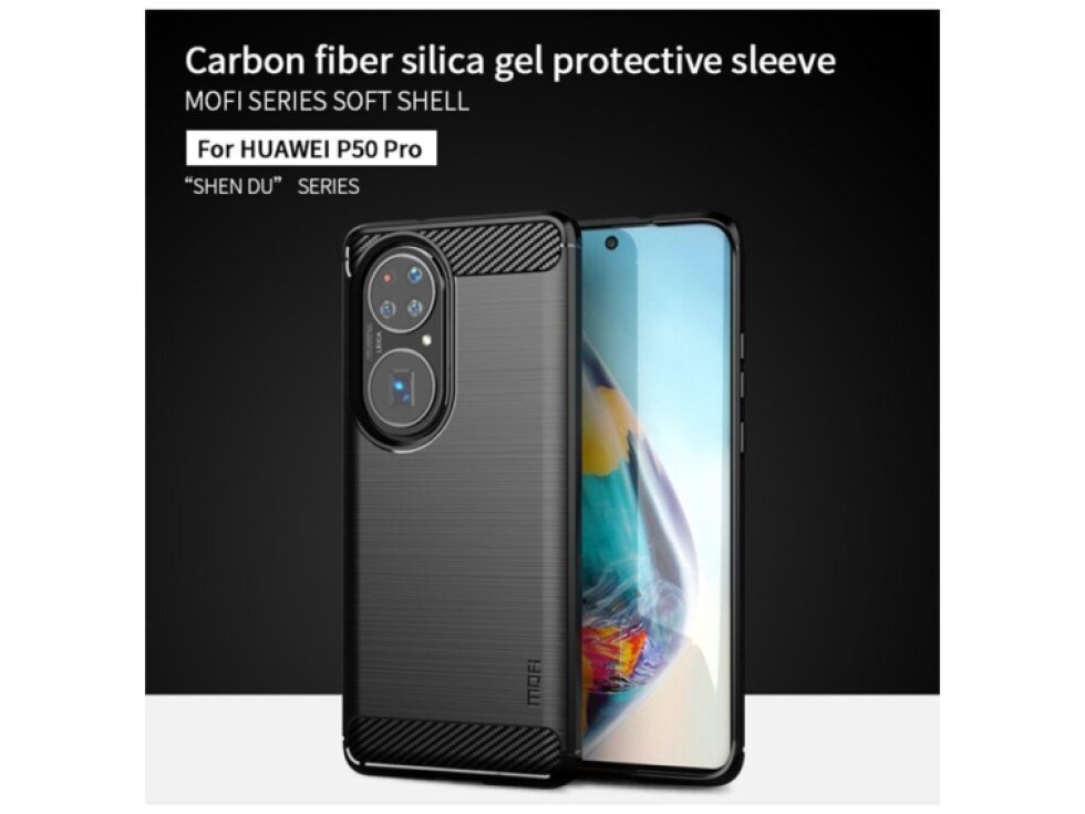 Kryt Huawei P50 Pro MOFI karbónový čierny