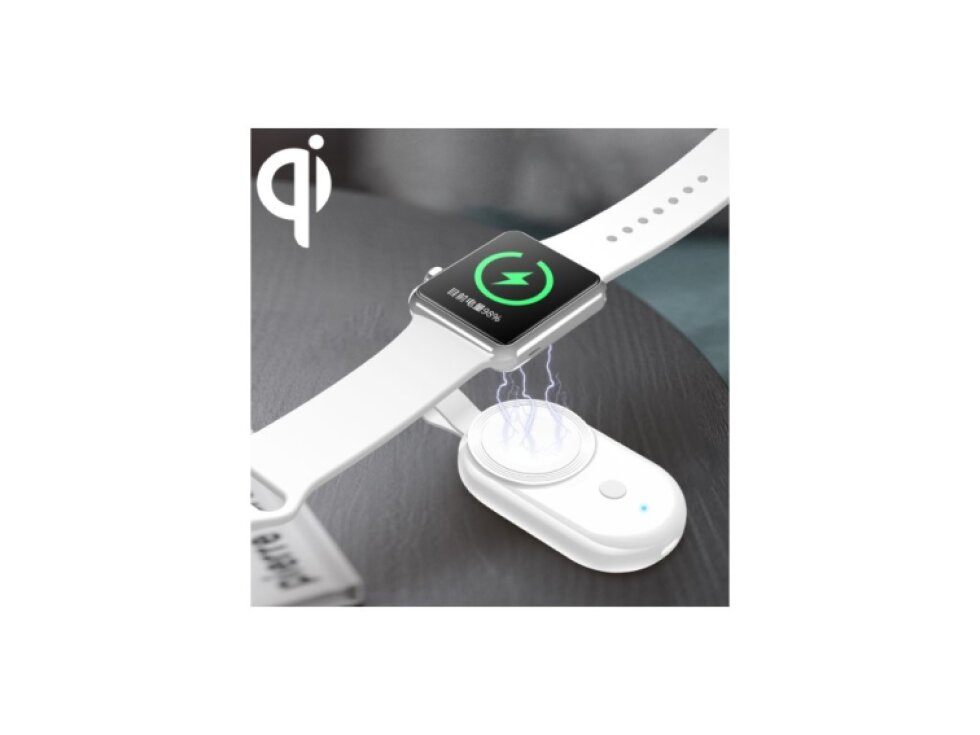 Univerzálna prenosná mobilná powerbanka a magnetická bezdrôtová nabíjačka Apple Watch Series 9/8/7/6/5/SE/4/3/2/1 biela farba