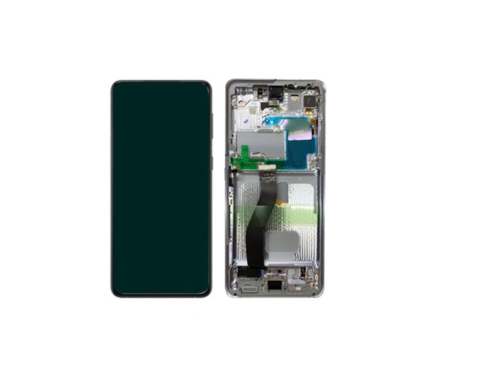 LCD Displej + Dotykové Sklo + Rám Samsung Galaxy S21 Ultra G998B (Phantom Black) - Originál Service pack
