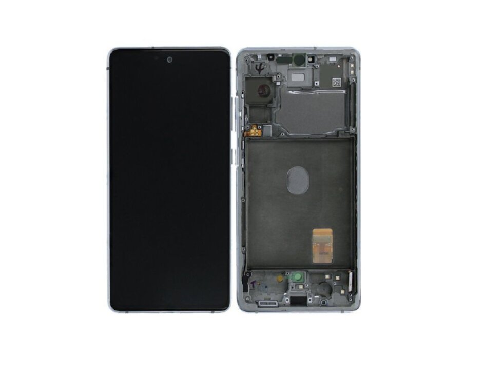 LCD displej + dotyková plocha + rám Samsung Galaxy S20 FE 4G/5G (G780 /G781) biela farba - Originál Service pack