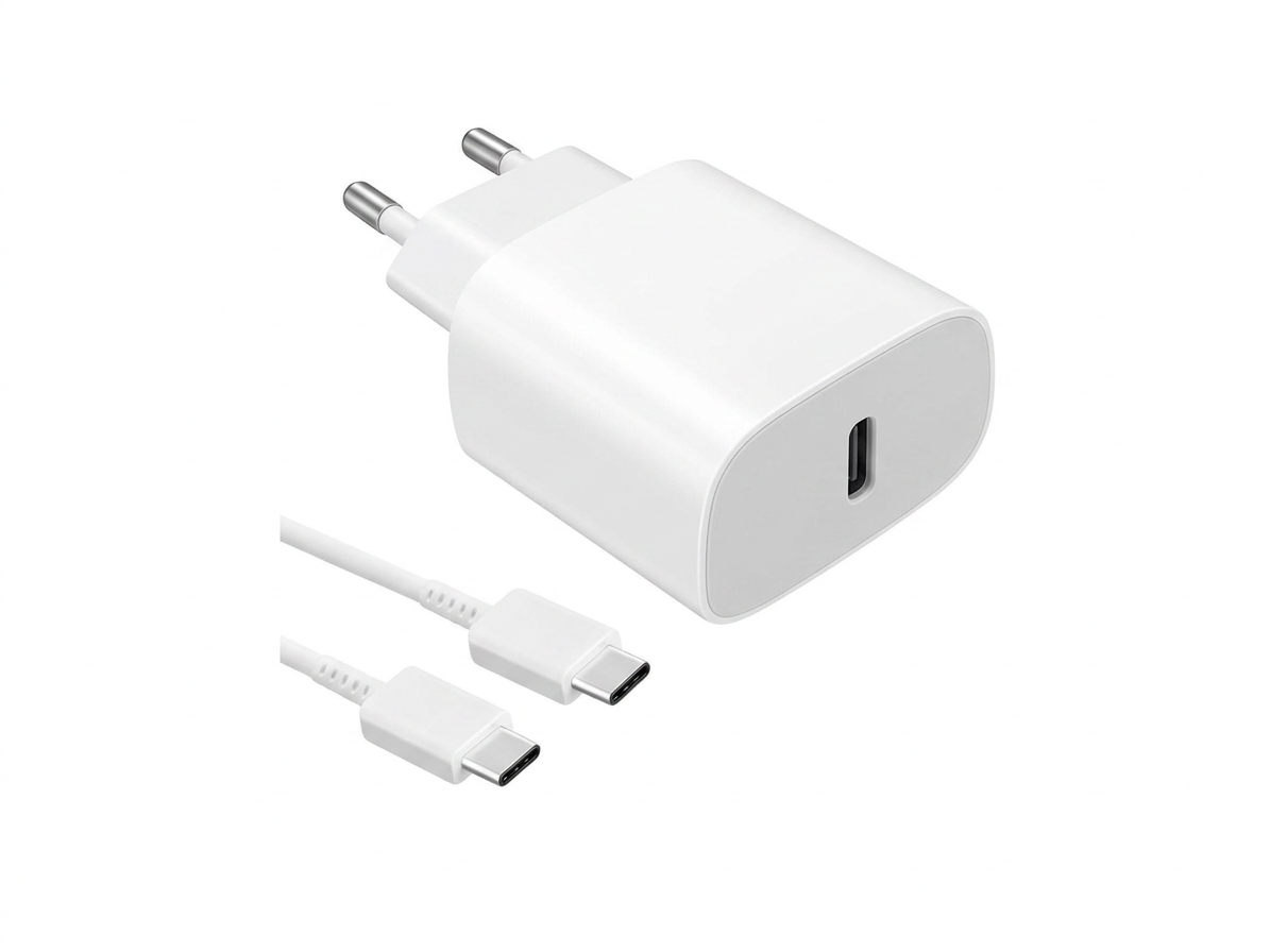 25W Cestovná nabíjačka Samsung EP-TA800EWE + EP-DA905BWE USB-C/USB-C biela farba