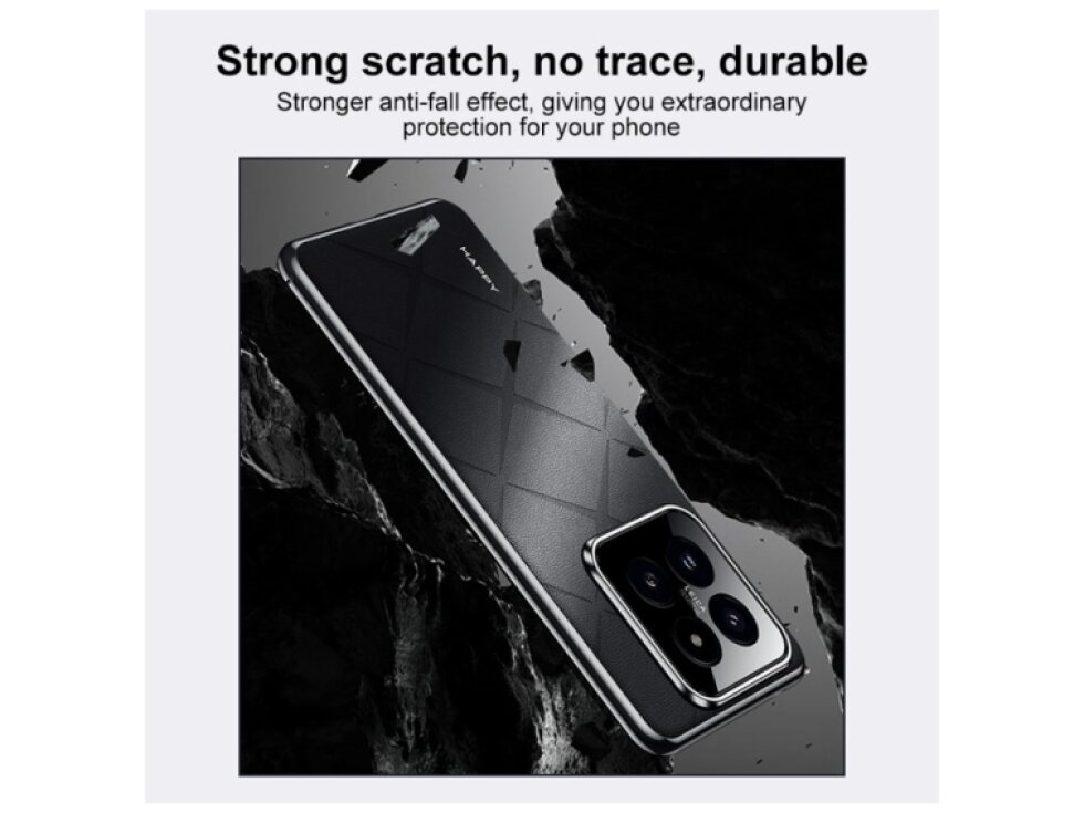 Kryt Xiaomi 17 z PU kože a PC – biely