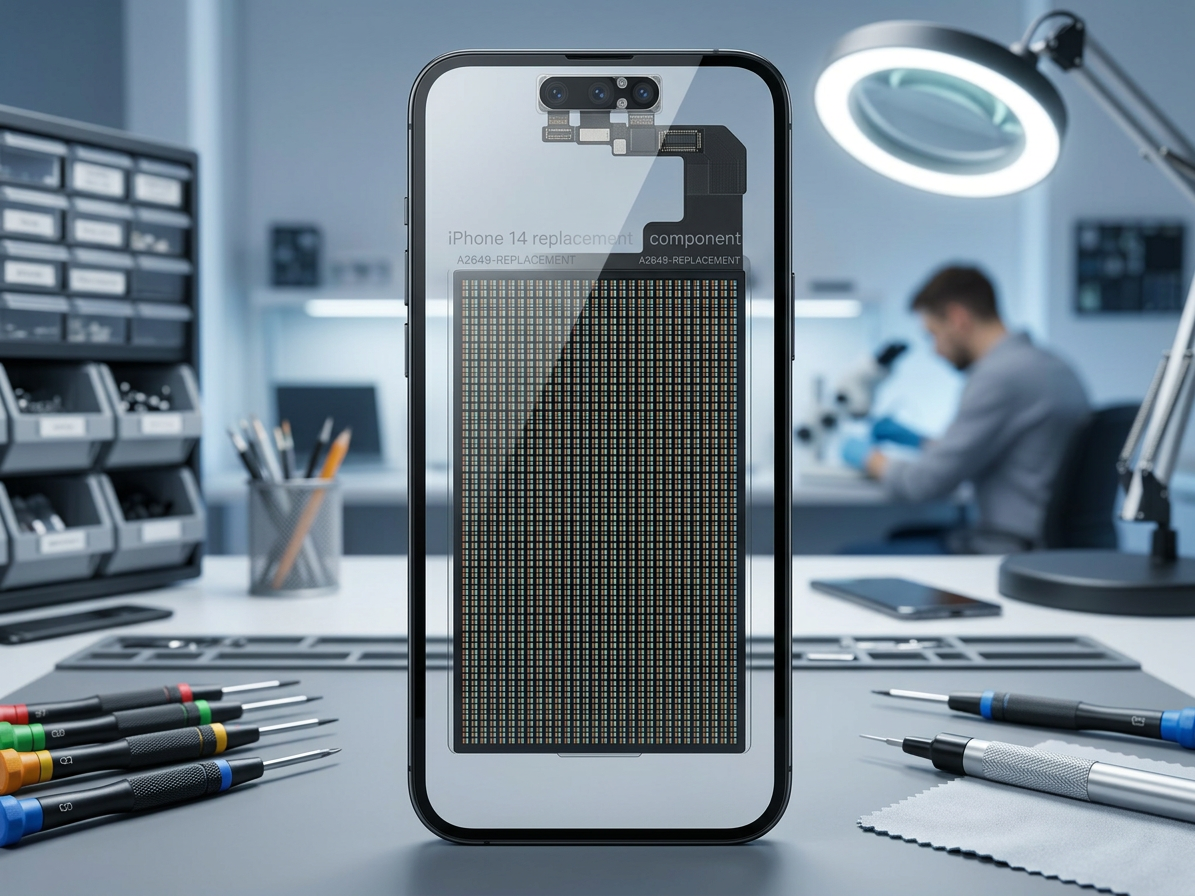 Dotykové sklo + OCA iPhone 14 čierna farba