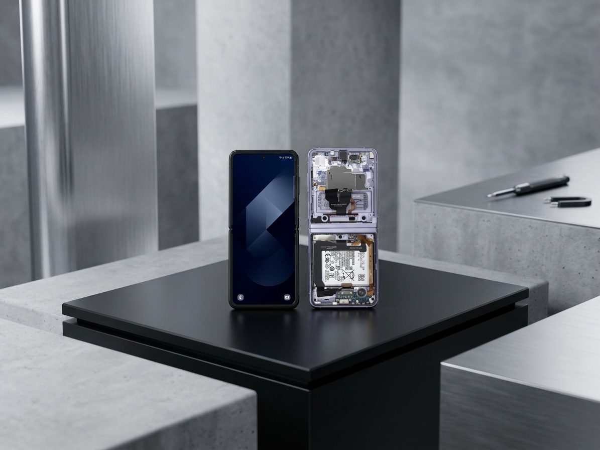 LCD displej + Dotykové sklo + rám Samsung Galaxy Z Flip 3 5G (2021) čierna farba