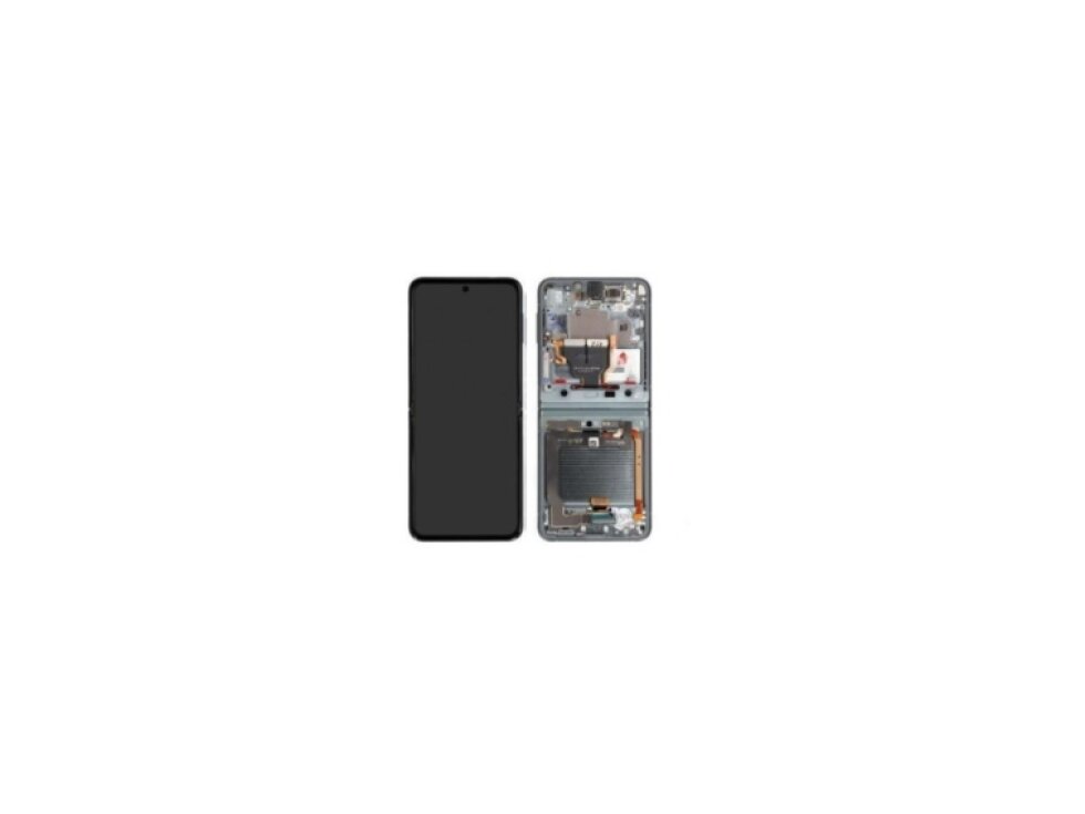 LCD displej + Dotykové sklo + rám Samsung Galaxy Z Flip 3 5G (2021) zelená farba - Service pack