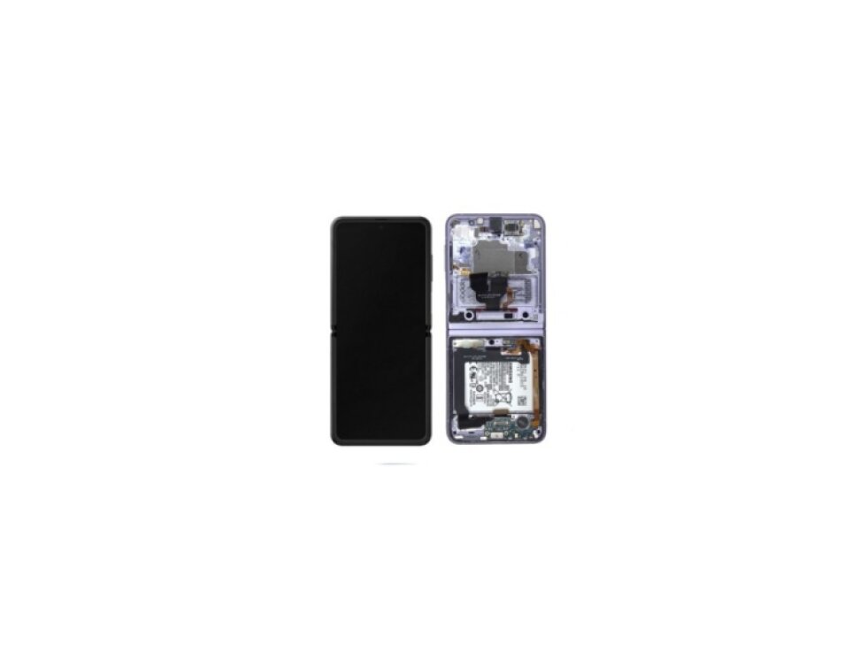 LCD displej + Dotykové sklo + rám Samsung Galaxy Z Flip 3 5G (2021) lavender