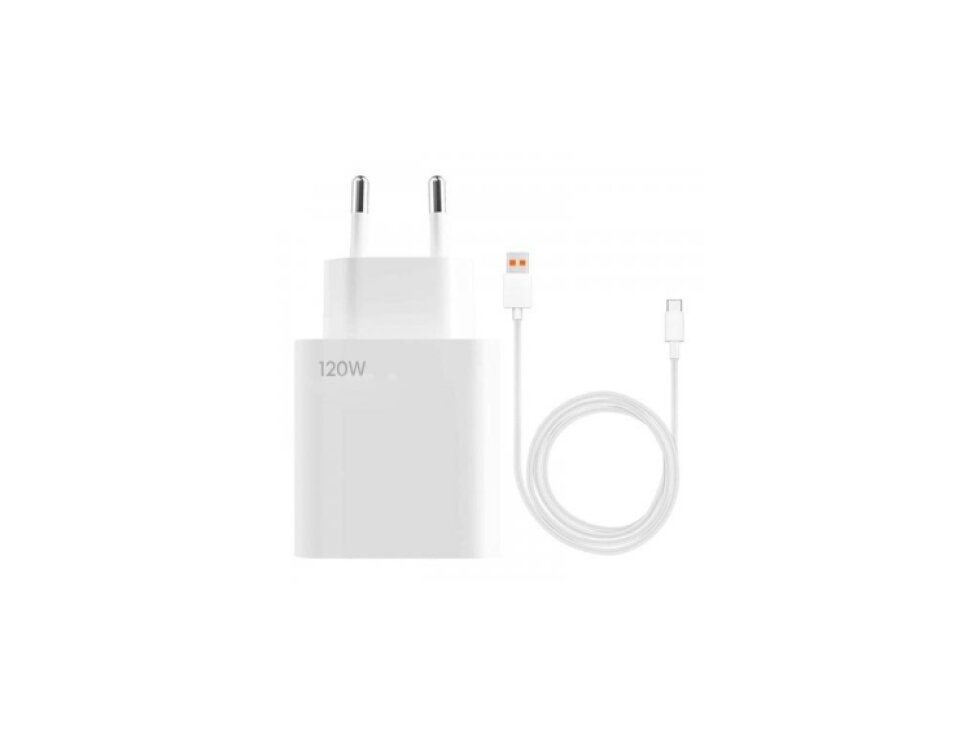 120W rýchlonabíjačka s káblom Typ-C pre Xiaomi biela farba