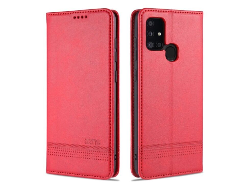 Knižkové puzdro Samsung Galaxy A21s AZNS červená farba
