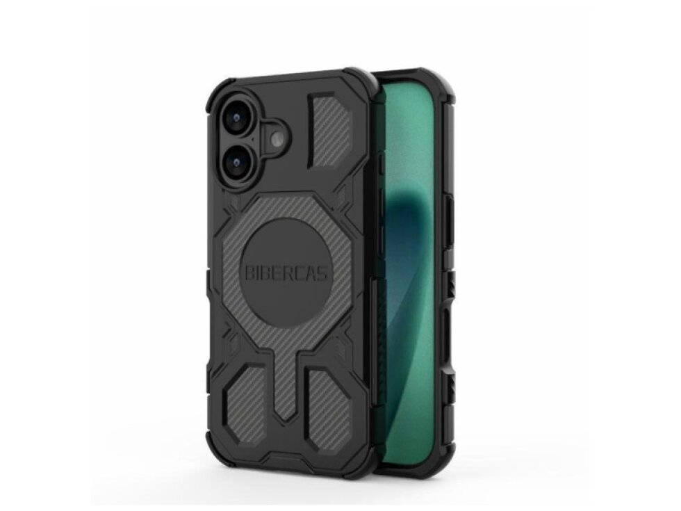 MagSafe Kryt iPhone 17 Shockproof BIBERCAS čierny